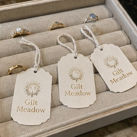 Customized hang tags for jewelry and accessories