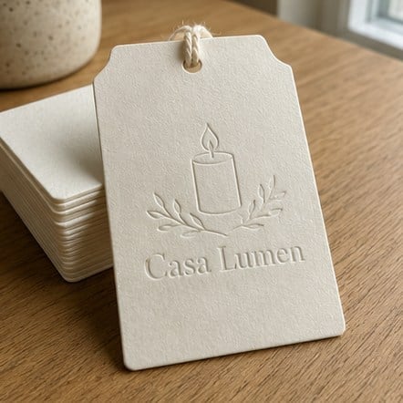 Embossed Hang Tag with custom branding