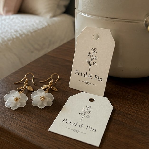 Hang tags with logo — customer photo
