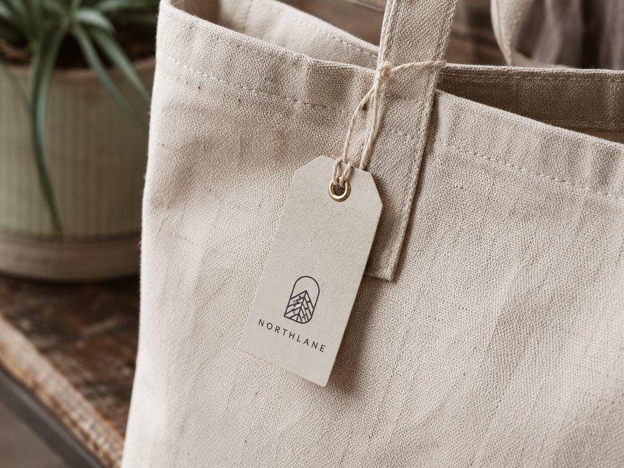 Custom string and grommet hang tag