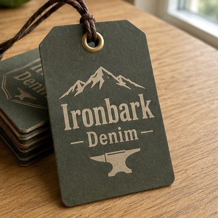 String and Grommet Hang Tag with custom branding
